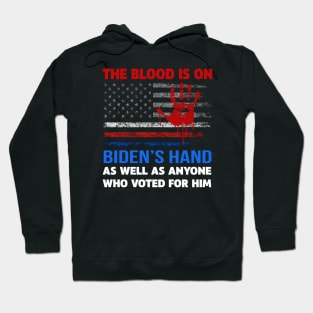 Joe Biden Has Blood On His Hands Anti Biden Bring Trump Back Retro Hoodie